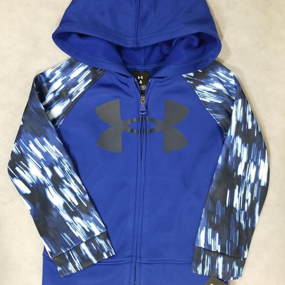 NWT Under Armour Boys Size 4 Track Suit Full Zip Jacket Pant Set - Picture 2 of 6